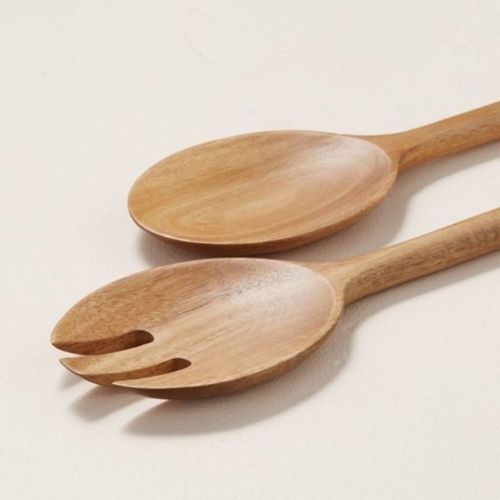 Hearth & Hand Wood Spoon - Salad Claws or Serving Utensils - Picture 3 of 5